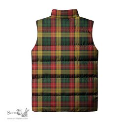 Scottish Buchanan Clan Tartan Puffer Vest, Family Crest Plaid Sleeveless Down Jacket Scottish Plaid Tartan Plaid - ScotsTee - scotstee.com