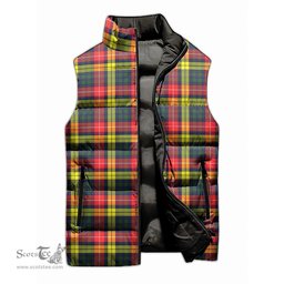 Scottish Buchanan Modern Tartan Tartan Puffer Vest, Tartan Plaid Sleeveless Down Jacket Scottish Plaid Tartan Plaid - ScotsTee - scotstee.com