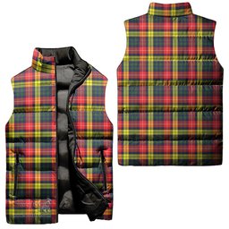 Scottish Buchanan Modern Tartan Tartan Puffer Vest, Tartan Plaid Sleeveless Down Jacket Scottish Plaid Tartan Plaid - ScotsTee - scotstee.com