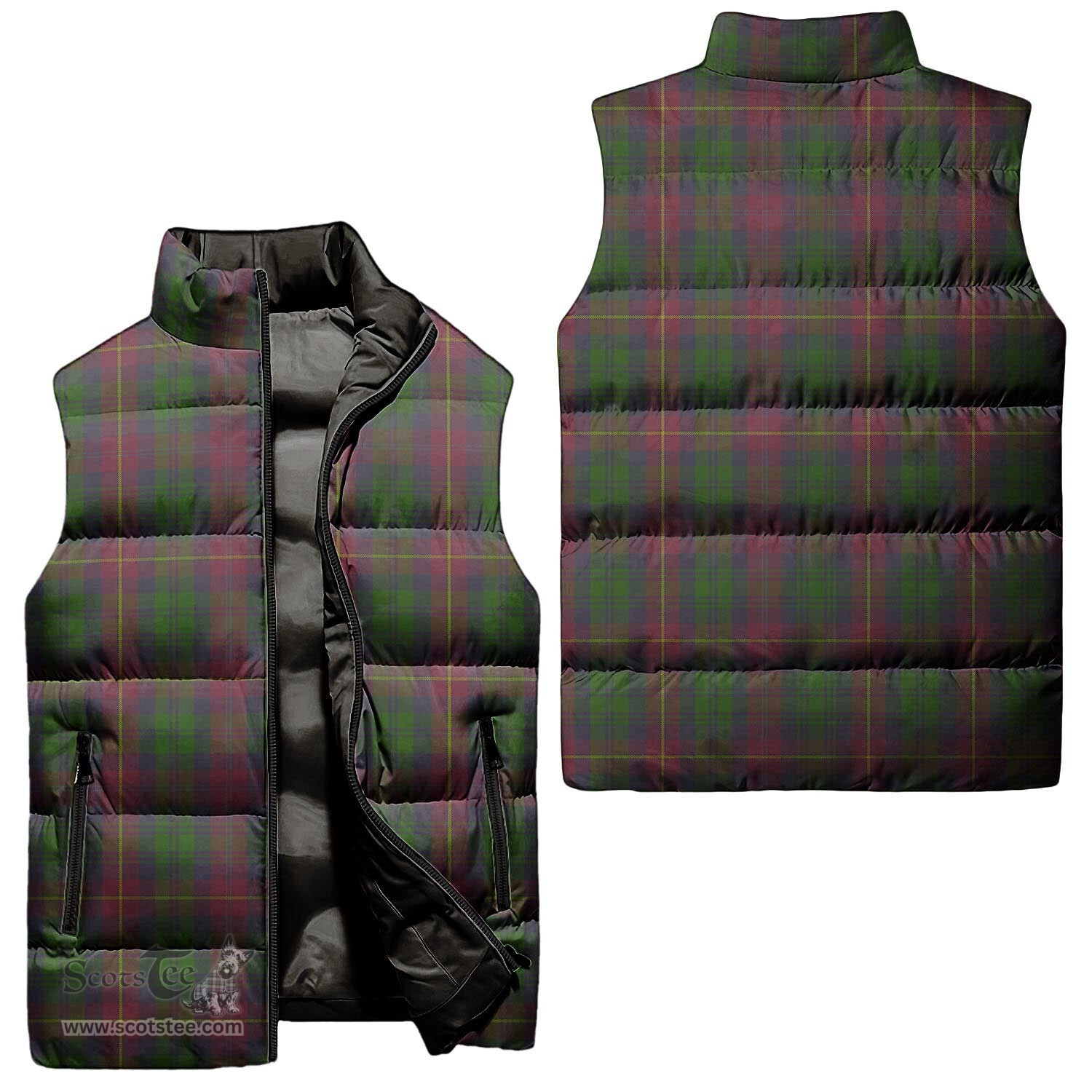 Scottish Cairns Tartan Tartan Puffer Vest, Tartan Plaid Sleeveless Down Jacket Scottish Plaid Tartan Plaid - ScotsTee - scotstee.com