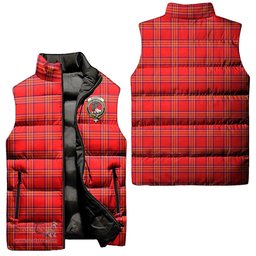 Scottish Burnett Modern Clan Tartan Puffer Vest, Family Crest Plaid Sleeveless Down Jacket Scottish Plaid Tartan Plaid - ScotsTee - scotstee.com