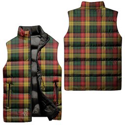 Scottish Buchanan Tartan Tartan Puffer Vest, Tartan Plaid Sleeveless Down Jacket Scottish Plaid Tartan Plaid - ScotsTee - scotstee.com