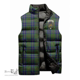 Scottish Cameron of Lochiel Hunting Clan Tartan Puffer Vest, Family Crest Plaid Sleeveless Down Jacket Scottish Plaid Tartan Plaid - ScotsTee - scotstee.com