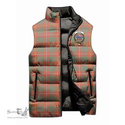 Scottish Bruce Ancient Clan Tartan Puffer Vest, Family Crest Plaid Sleeveless Down Jacket Scottish Plaid Tartan Plaid - ScotsTee - scotstee.com