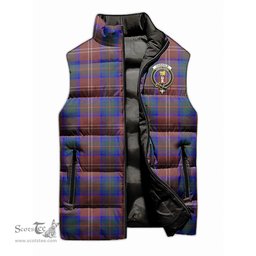 Scottish Chisholm Hunting Modern Clan Tartan Puffer Vest, Family Crest Plaid Sleeveless Down Jacket Scottish Plaid Tartan Plaid - ScotsTee - scotstee.com