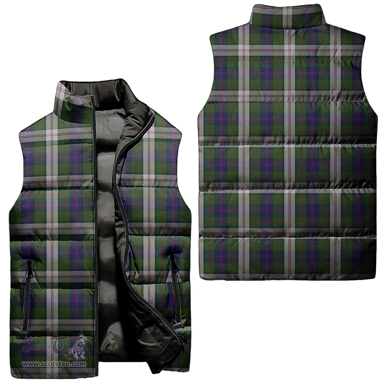 Scottish Blair Dress Tartan Tartan Puffer Vest, Tartan Plaid Sleeveless Down Jacket Scottish Plaid Tartan Plaid - ScotsTee - scotstee.com