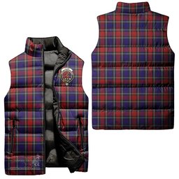 Scottish Clark Red Clan Tartan Puffer Vest, Family Crest Plaid Sleeveless Down Jacket Scottish Plaid Tartan Plaid - ScotsTee - scotstee.com