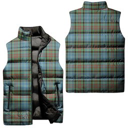 Scottish Cathcart Tartan Tartan Puffer Vest, Tartan Plaid Sleeveless Down Jacket Scottish Plaid Tartan Plaid - ScotsTee - scotstee.com
