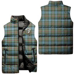 Scottish Brisbane modern Clan Tartan Puffer Vest, Family Crest Plaid Sleeveless Down Jacket Scottish Plaid Tartan Plaid - ScotsTee - scotstee.com