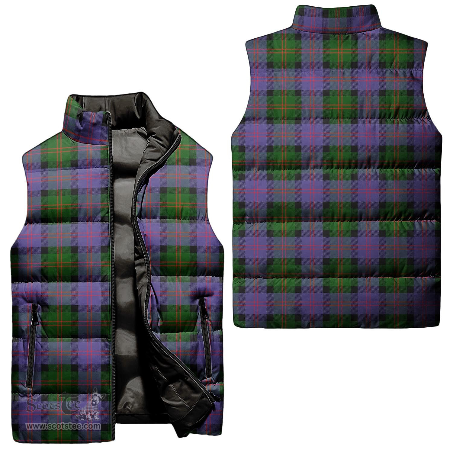 Scottish Blair Modern Tartan Tartan Puffer Vest, Tartan Plaid Sleeveless Down Jacket Scottish Plaid Tartan Plaid - ScotsTee - scotstee.com