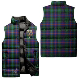 Scottish Calder Modern Clan Tartan Puffer Vest, Family Crest Plaid Sleeveless Down Jacket Scottish Plaid Tartan Plaid - ScotsTee - scotstee.com