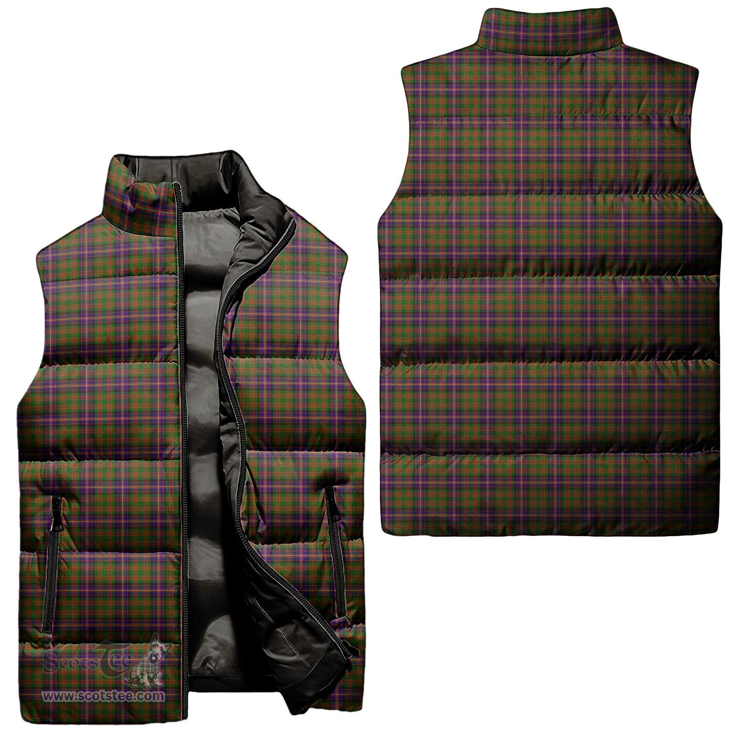 Scottish Cochrane Modern Tartan Tartan Puffer Vest, Tartan Plaid Sleeveless Down Jacket Scottish Plaid Tartan Plaid - ScotsTee - scotstee.com