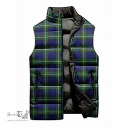 Scottish Forbes Modern Tartan Tartan Puffer Vest, Tartan Plaid Sleeveless Down Jacket Scottish Plaid Tartan Plaid - ScotsTee - scotstee.com