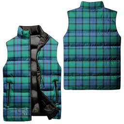 Scottish Flower Of Scotland Tartan Tartan Puffer Vest, Tartan Plaid Sleeveless Down Jacket Scottish Plaid Tartan Plaid - ScotsTee - scotstee.com