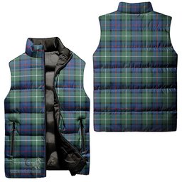 Scottish Davidson of Tulloch Tartan Tartan Puffer Vest, Tartan Plaid Sleeveless Down Jacket Scottish Plaid Tartan Plaid - ScotsTee - scotstee.com