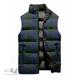 Scottish Davidson Modern Tartan Tartan Puffer Vest, Tartan Plaid Sleeveless Down Jacket Scottish Plaid Tartan Plaid - ScotsTee - scotstee.com