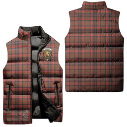 Scottish Cumming Hunting Weathered Clan Tartan Puffer Vest, Family Crest Plaid Sleeveless Down Jacket Scottish Plaid Tartan Plaid - ScotsTee - scotstee.com