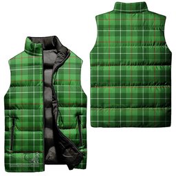 Scottish Clephan Tartan Tartan Puffer Vest, Tartan Plaid Sleeveless Down Jacket Scottish Plaid Tartan Plaid - ScotsTee - scotstee.com