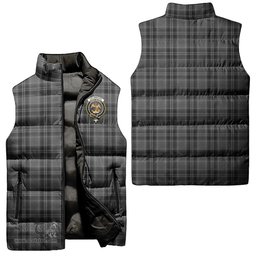 Scottish Drummond Grey Clan Tartan Puffer Vest, Family Crest Plaid Sleeveless Down Jacket Scottish Plaid Tartan Plaid - ScotsTee - scotstee.com
