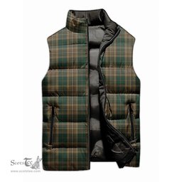Scottish Fitzsimmons Tartan Tartan Puffer Vest, Tartan Plaid Sleeveless Down Jacket Scottish Plaid Tartan Plaid - ScotsTee - scotstee.com