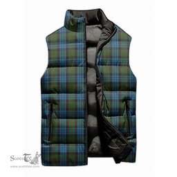 Scottish Fletcher of Dunans Tartan Tartan Puffer Vest, Tartan Plaid Sleeveless Down Jacket Scottish Plaid Tartan Plaid - ScotsTee - scotstee.com