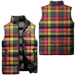 Scottish Dewar Clan Tartan Puffer Vest, Family Crest Plaid Sleeveless Down Jacket Scottish Plaid Tartan Plaid - ScotsTee - scotstee.com