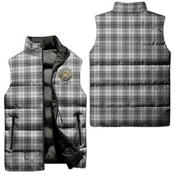 Scottish Douglas Grey Modern Clan Tartan Puffer Vest, Family Crest Plaid Sleeveless Down Jacket Scottish Plaid Tartan Plaid - ScotsTee - scotstee.com