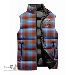 Scottish Dalmahoy Clan Tartan Puffer Vest, Family Crest Plaid Sleeveless Down Jacket Scottish Plaid Tartan Plaid - ScotsTee - scotstee.com