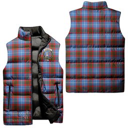 Scottish Dalmahoy Clan Tartan Puffer Vest, Family Crest Plaid Sleeveless Down Jacket Scottish Plaid Tartan Plaid - ScotsTee - scotstee.com
