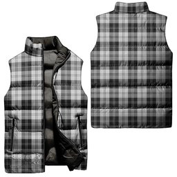 Scottish Erskine Black and White Tartan Tartan Puffer Vest, Tartan Plaid Sleeveless Down Jacket Scottish Plaid Tartan Plaid - ScotsTee - scotstee.com