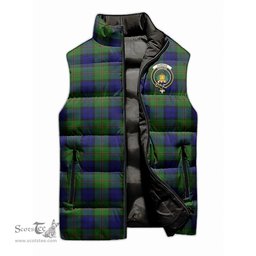 Scottish Dundas Modern Clan Tartan Puffer Vest, Family Crest Plaid Sleeveless Down Jacket Scottish Plaid Tartan Plaid - ScotsTee - scotstee.com