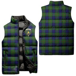 Scottish Dundas Modern Clan Tartan Puffer Vest, Family Crest Plaid Sleeveless Down Jacket Scottish Plaid Tartan Plaid - ScotsTee - scotstee.com
