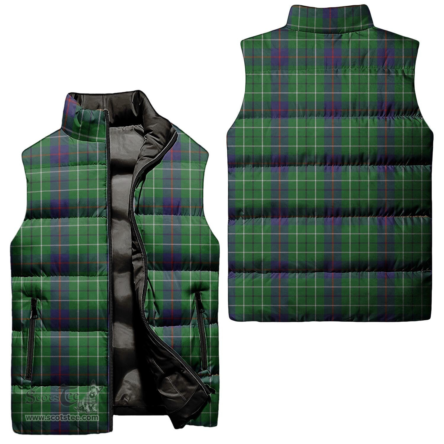 Scottish Duncan Tartan Tartan Puffer Vest, Tartan Plaid Sleeveless Down Jacket Scottish Plaid Tartan Plaid - ScotsTee - scotstee.com