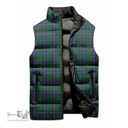 Scottish Douglas Green Tartan Tartan Puffer Vest, Tartan Plaid Sleeveless Down Jacket Scottish Plaid Tartan Plaid - ScotsTee - scotstee.com