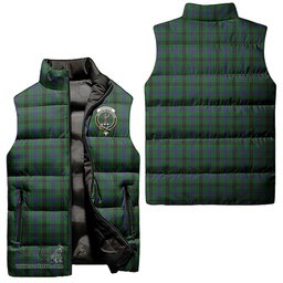 Scottish Davidson Clan Tartan Puffer Vest, Family Crest Plaid Sleeveless Down Jacket Scottish Plaid Tartan Plaid - ScotsTee - scotstee.com