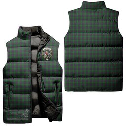 Scottish Elphinstone Clan Tartan Puffer Vest, Family Crest Plaid Sleeveless Down Jacket Scottish Plaid Tartan Plaid - ScotsTee - scotstee.com