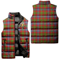 Scottish Forrester Clan Tartan Puffer Vest, Family Crest Plaid Sleeveless Down Jacket Scottish Plaid Tartan Plaid - ScotsTee - scotstee.com