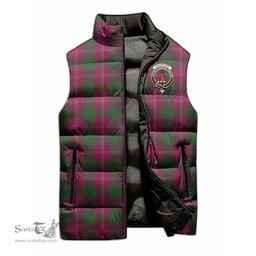 Scottish Crawford Clan Tartan Puffer Vest, Family Crest Plaid Sleeveless Down Jacket Scottish Plaid Tartan Plaid - ScotsTee - scotstee.com