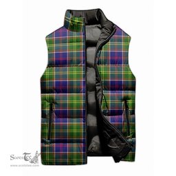Scottish Dalrymple Tartan Tartan Puffer Vest, Tartan Plaid Sleeveless Down Jacket Scottish Plaid Tartan Plaid - ScotsTee - scotstee.com