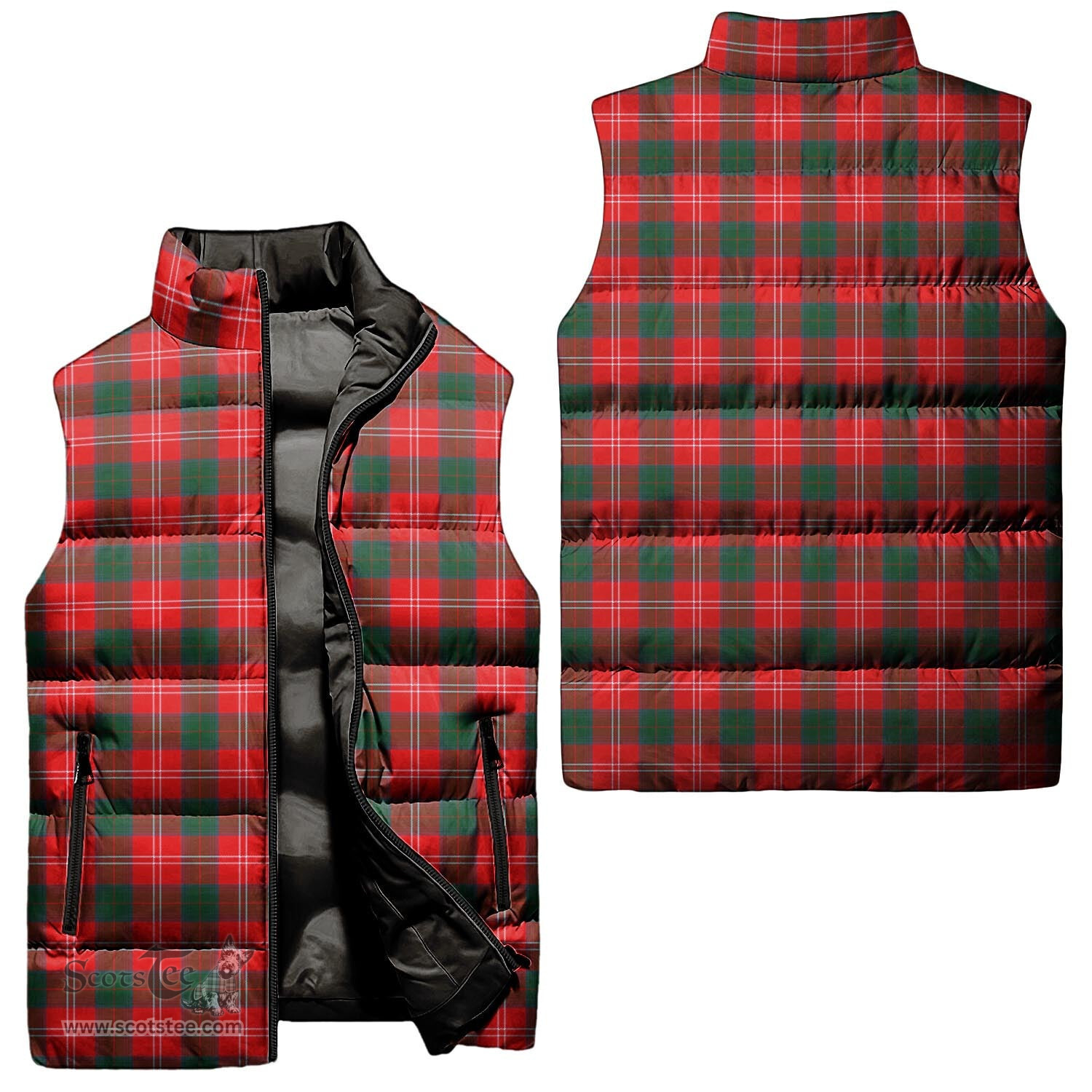 Scottish Fenton Tartan Tartan Puffer Vest, Tartan Plaid Sleeveless Down Jacket Scottish Plaid Tartan Plaid - ScotsTee - scotstee.com