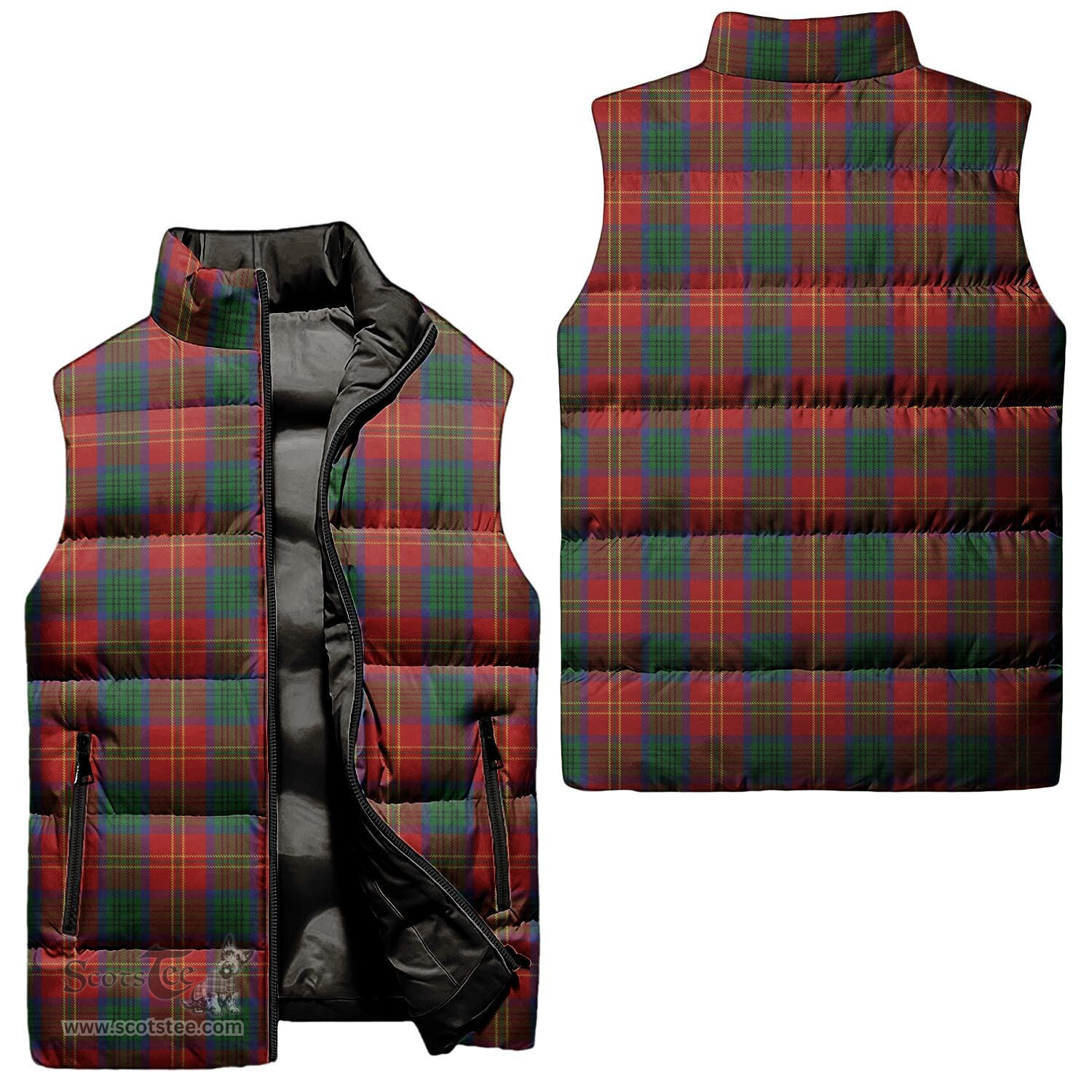 Scottish Connolly Dress Tartan Tartan Puffer Vest, Tartan Plaid Sleeveless Down Jacket Scottish Plaid Tartan Plaid - ScotsTee - scotstee.com