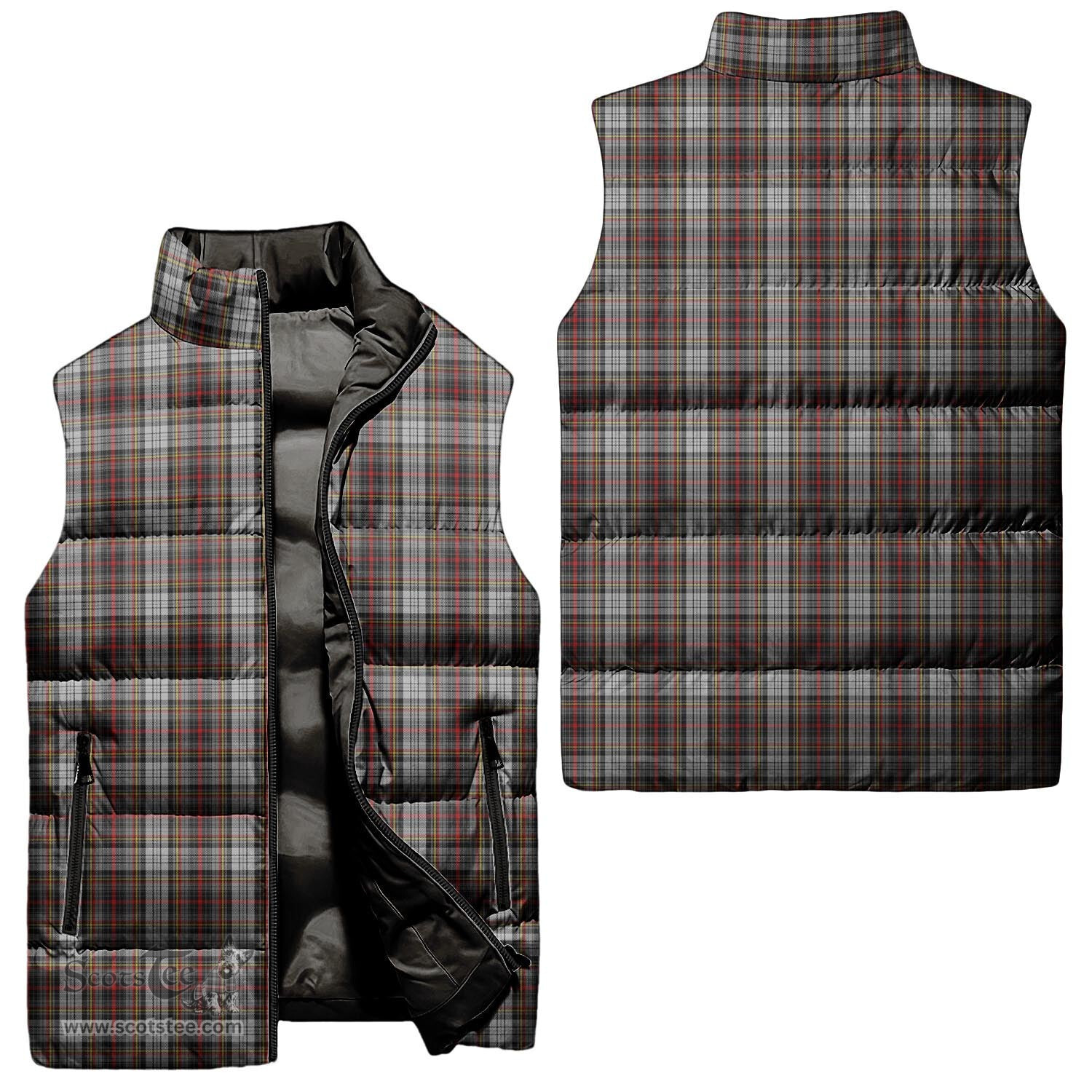 Scottish Douglas Ancient Dress Tartan Tartan Puffer Vest, Tartan Plaid Sleeveless Down Jacket Scottish Plaid Tartan Plaid - ScotsTee - scotstee.com
