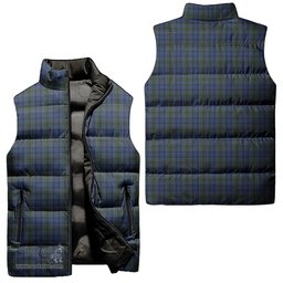 Scottish Cockburn Blue Tartan Tartan Puffer Vest, Tartan Plaid Sleeveless Down Jacket Scottish Plaid Tartan Plaid - ScotsTee - scotstee.com