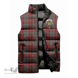 Scottish Douglas Ancient Red Clan Tartan Puffer Vest, Family Crest Plaid Sleeveless Down Jacket Scottish Plaid Tartan Plaid - ScotsTee - scotstee.com