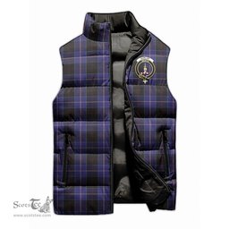 Scottish Dunlop Clan Tartan Puffer Vest, Family Crest Plaid Sleeveless Down Jacket Scottish Plaid Tartan Plaid - ScotsTee - scotstee.com