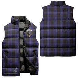 Scottish Dunlop Clan Tartan Puffer Vest, Family Crest Plaid Sleeveless Down Jacket Scottish Plaid Tartan Plaid - ScotsTee - scotstee.com