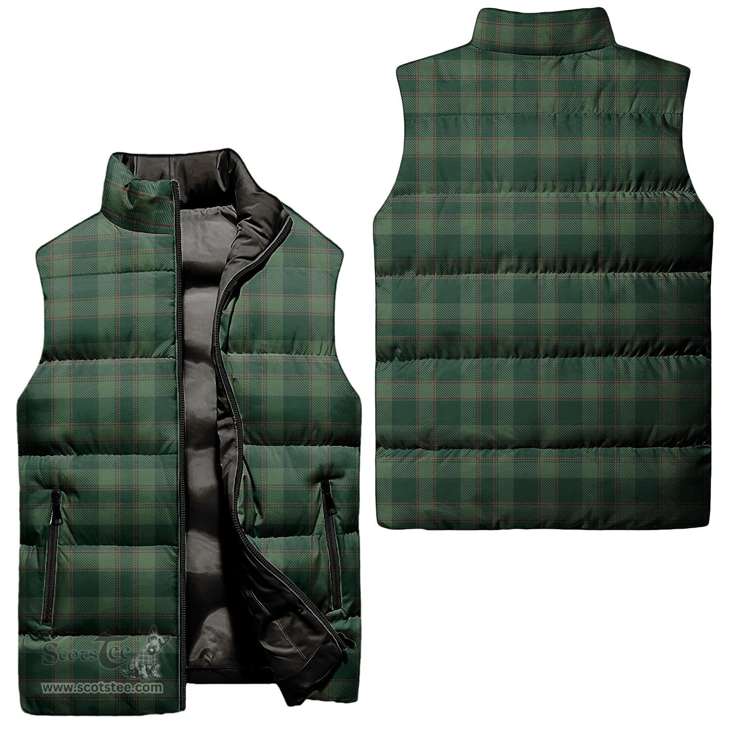 Scottish Donachie of Brockloch Hunting Tartan Tartan Puffer Vest, Tartan Plaid Sleeveless Down Jacket Scottish Plaid Tartan Plaid - ScotsTee - scotstee.com