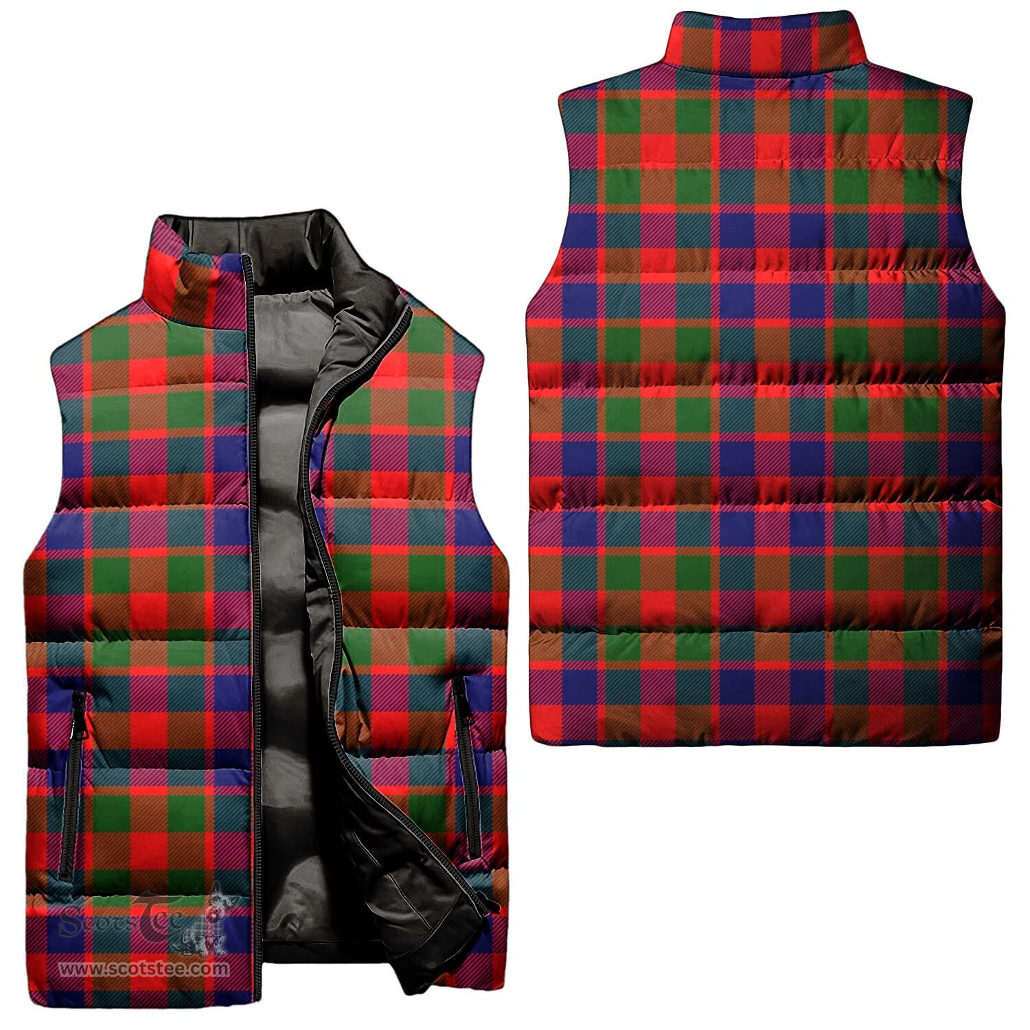 Scottish Gow of Skeoch Tartan Tartan Puffer Vest, Tartan Plaid Sleeveless Down Jacket Scottish Plaid Tartan Plaid - ScotsTee - scotstee.com