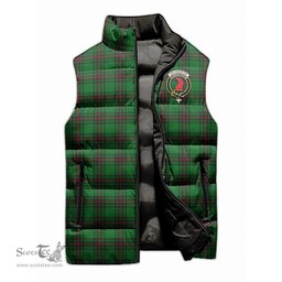 Scottish Halkerston Clan Tartan Puffer Vest, Family Crest Plaid Sleeveless Down Jacket Scottish Plaid Tartan Plaid - ScotsTee - scotstee.com