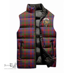 Scottish Gow Clan Tartan Puffer Vest, Family Crest Plaid Sleeveless Down Jacket Scottish Plaid Tartan Plaid - ScotsTee - scotstee.com
